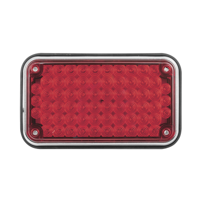 [XLTE595-R] Luz de Advertencia de 6X4", Color Rojo, Ideal para Ambulancias