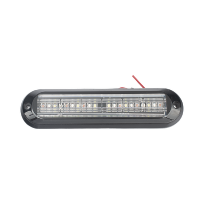 [XLT1835RWB] Luz Auxiliar, Ultra Brillante, IP67, 18 LEDs, Tricolor, Color Rojo/Claro/Azul, con mica transparente y bisel negro