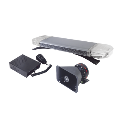 [X37RBKIT] Kit básico para equipar unidades de Seguridad Pública (Barra de Luces Rojo-Azul, Sirena y Bocina)