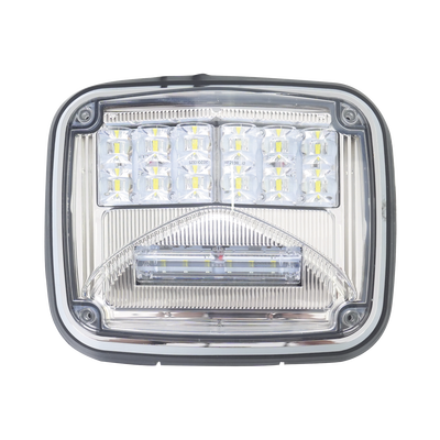 [XLTE1755W] Luz de advertencia de 8 X 6", Color Claro, Con Luz de Trabajo Clara, Ideal para Ambulancias