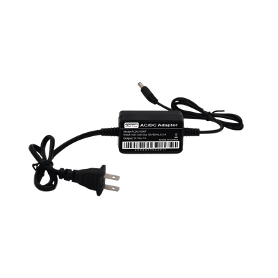 [PL-DC-1000T] Adaptador de Pared de 12Vcc @ 1 A con cable y clavija Nema 1-15 / 0.5 metros a la toma de alimentación / 0.5 metros a la conexión del dispositivo
