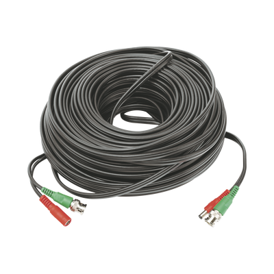 [DIY-50M-HD] Cable Coaxial (BNC RG59) + Alimentación / SIAMES / 50 Metros (164 Pies) / 100% COBRE / Para Cámaras 4K / Uso Interior y Exterior