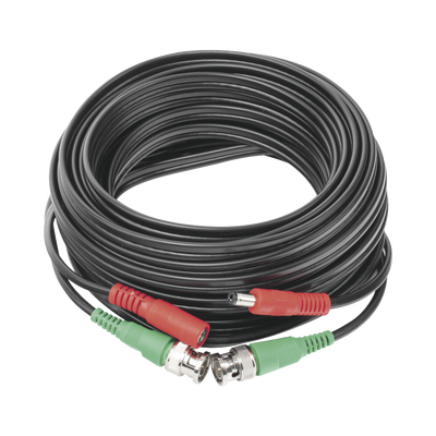 [DIY-10M-4K] Cable Coaxial (BNC RG59) + Alimentación / SIAMES / 10 Metros (32.81 Pies) / Aleación Cobre + Aluminio CCA / Para Cámaras 4K / Uso Interior y Exterior