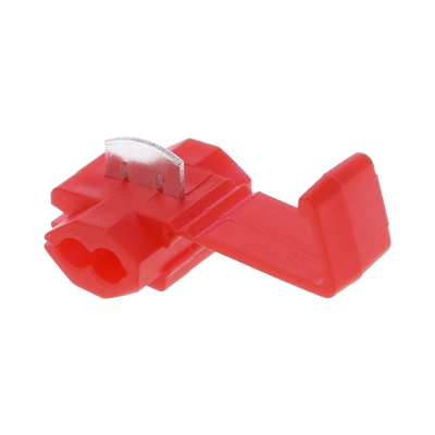 [AECW-1-25] Terminal tipo almeja / 22 - 18 AWG / Rojo / Paquete de 25 piezas. 