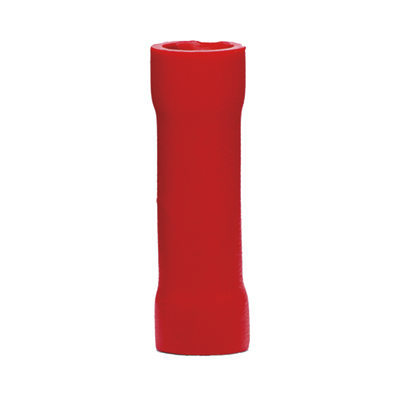 [AE-055-90] Conector a tope aislado / 22 - 16 AWG / Rojo / Paquete de 25 piezas