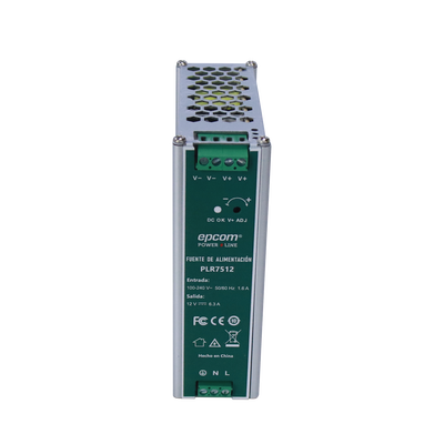 [PLR-7512] Fuente de alimentación /Entrada: 100-240 Vac /Salida: 12 Vcc / 6.3 A / 75 W / din rail