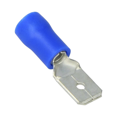 [AE51201] Terminal tipo macho aislada / 16 - 14 AWG / Azúl / Paquete de 25 piezas.
