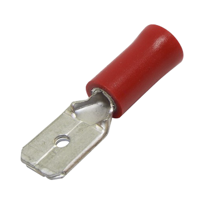 [AE51242] Terminal tipo macho aislada / 22 - 16 AWG / Rojo / Paquete de 25 piezas.