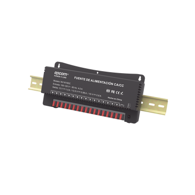 [NV-1615.DC] Fuente de Poder  / Para 16 Cámaras / Ajustables a 12 o 13.5 o 15 Vcc / 16 Amperes / Instalación en Pared.
