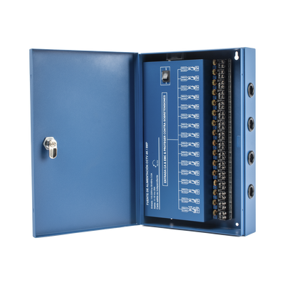 [XP-16DC-20-4KV] Fuente de Poder Profesional HEAVY DUTY @ 20 Amperes / 16 Canales / Hasta 1.25A por Salida / Ajuste Independiente de 11 a 15 Vcc por Salida / Protección Contra Sobrecargas / Filtro de Ruido Especial para Cámaras 4K.