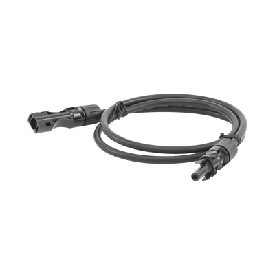 [CBLMC41MBLK] Cable Fotovoltaico 1 m, Negro, Calibre 10 AWG con Terminales MC4 en Ambos Extremos