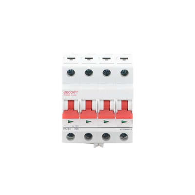 [FPV634PC25] Protección Térmica/ Interruptor 4P, 25A,  Corriente Directa  1000 Vcc para Aplicación Fotovoltaica Montaje Riel DIN