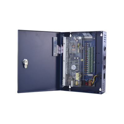 [PLK-12-DC-16A] Fuente de poder profesional de 12-14.8 Vcc @ 16 Amper ; para 16 cámaras , Voltaje de entrada : 96-264 Vca, con capacidad de batería de respaldo, requiere batería. 