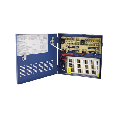 [XP16DC204K] Fuente de poder profesional HEAVY DUTY de 11 - 15 Vcc @ 20 Amper, para 16 cámaras, con voltaje de entrada de: 110-220 Vca