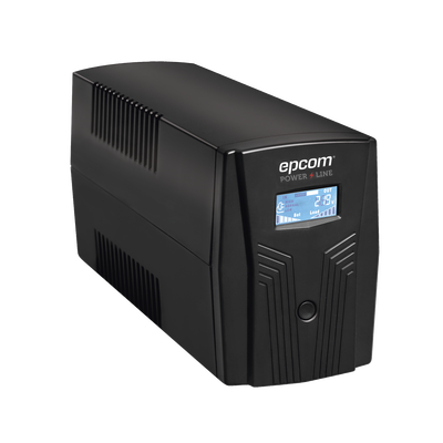 [EPU500LCD] UPS Con Más Potencia de 600VA / 360 W Con Display LCD y Regulador de Voltaje AVR, 4 Contactos NEMA 5-15R, Batería 7 Ah y Puertos RJ45 y USB