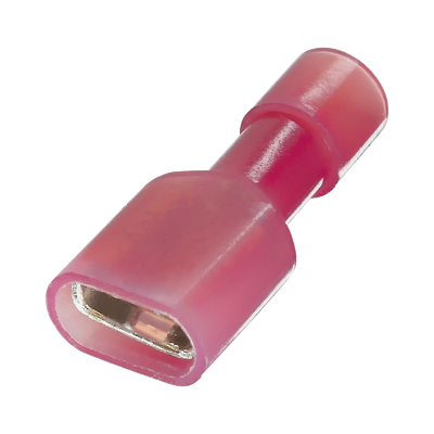 [CON-101-3A-01] Terminal hembra aislada completa / Baterías con terminal macho F1 / para cables 22-16 AWG / Paquete de 25 piezas