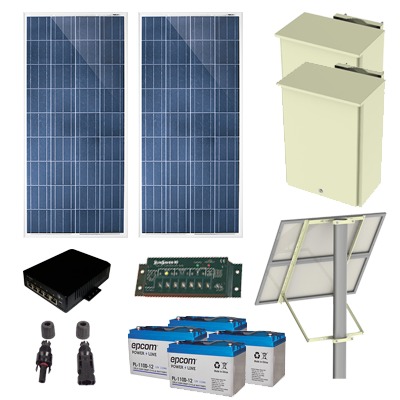 [PL-4POE-25] Kit Solar de 25 W con 4 Puertos PoE 802.3af/at 
