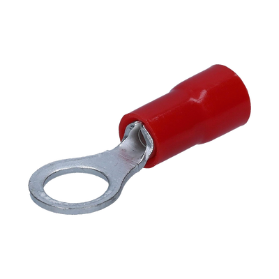 [AE34150] Terminal tipo ojo / 1 /  4 " / 22 - 16 AWG / Rojo / Paquete de 25 piezas.