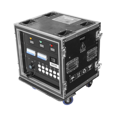 [EP-CC-10U] Centro de carga movil para instalaciones temporales con conexión TIPO socapex a 110v Y 220V | RACK 10U