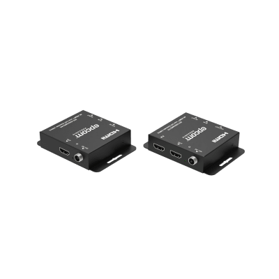 [EPC-ED9100R2] Kit Extensor HDMI | 4K30 hasta 100m | Cat6 | Transmisión sin Compresión | Soporta PoC Bidireccional | EDID y Audio 5.1CH