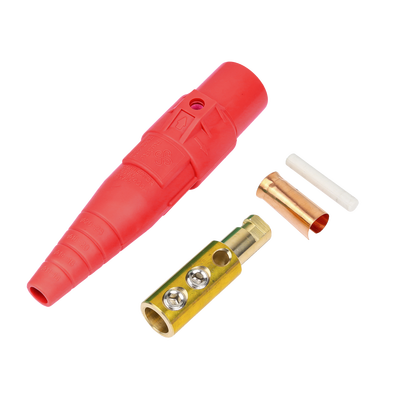 [EP-CAMLOCK-400A-M-RED] Conector Camlock Macho / 400 Amperes / 600V AC / Sección Cable 50-95 mm² / Compresión por Abrazadera / Plástico Ingeniería / Varios Colores