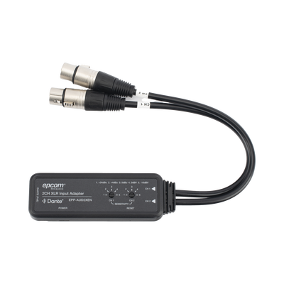 [EPP-AUD2XEN] Extensor de Audio Dante® | 2CH XLR Input Adapter | Entrada XLR Balanceada/No Balanceada 2 Canales | Salida Digital Dante® 2CH | Latencia Configurable 1, 2 o 5 ms | Ancho de Banda 100M | Compatible con HDMI 1.4 | Protección ESD IEC 61000-4-2
