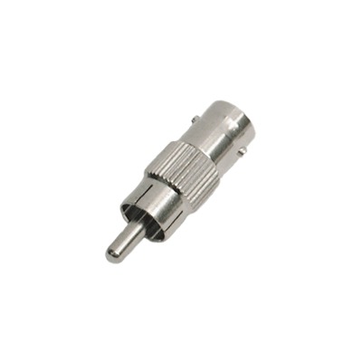 [TT-RG-03] Adaptador en Línea para 75 Ohm, de Conector BNC Hembra a RCA Macho en Aplicaciones de Audio-Video para Cámaras, Monitores y DVR's.