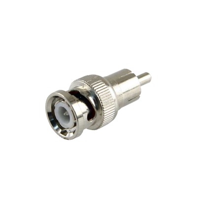 [TT-RG-01] Adaptador en Línea para 75 Ohm, de Conector BNC Macho a RCA Macho en Aplicaciones de Audio-Video para Cámaras, Monitores y DVR's.