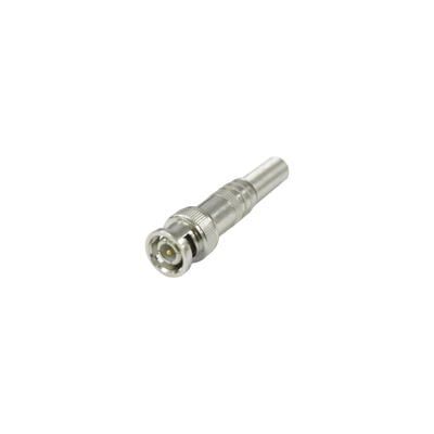 [TT-RG-96] Conector BNC macho de 75 Ohm, con base de resorte para montar a presión cable coaxial RG-59/ Níquel/ Oro/ Teflón. 