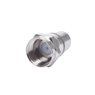 [TT-CON-537] Conector F Macho, Plegable con PIN para Cable RG-6, Cuerpo de Bronce Niquelado.