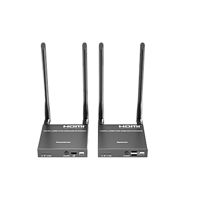 [TT699KVMV20] Extensor Inalámbrico HDMI| Con KVM | 4K@60Hz 4096x2160 | Tecnología ipcolor | Banda 5G 5.18-5.24 GHz | Distancia 50 m | Conexión de Hasta 1 a 4 