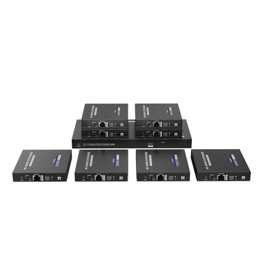 [TT828] Kit Divisor y Extensor HDMI / Divide 1 Fuente HDMI a 8 Pantallas / Extiende la señal HDMI hasta 70 m / Resolución 4K @ 60 Hz/ Cat 6/6a/7 / IPCOLOR / CERO LATENCIA / Uso 24/7 / Puerto S/PDIF / EDID / RS232 / Salida Loop / Alimente solo el Tx 