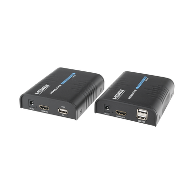 [TT373KVM] Kit extensor KVM (HDMI y USB) hasta 120 metros / Resolución 1080P @ 60 Hz/ Soporta Cables de red STP y UTP CAT5/5E/6 /  HDMI 1.3 / HDCP 1.2 / PCM / Transmite el Video, Mouse, Teclado y Controla tu DVR vía USB a distancia