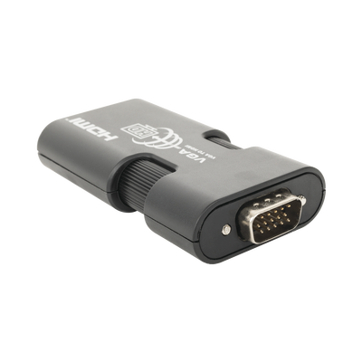 [TT350MINI] MINI Adaptador de VGA a HDMI /  Resolución 1920x1080 @ 60Hz / Jack de audio de 3.5mm / Soporta alimentacion  por Micro USB
