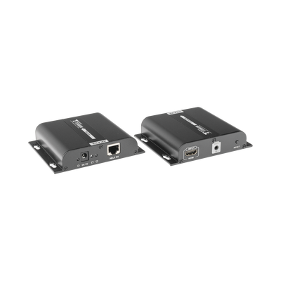 [TT683] Kit Extensor HDMI para distancias de 120 metros / Resolución 4K @ 30Hz / Cat 5e/6 / Soporta conexión Uno a Uno y Uno a Muchos / Hasta 253 Rx / HDbitT / Soporta control remoto del equipo fuente.