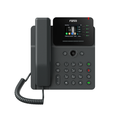 [V61W] Teléfono IP Wi-Fi Empresarial,Bluetooth, 4 líneas SIP, pantalla a color 2.4", PoE, puertos Gigabit, conferencia local de 6 vías.