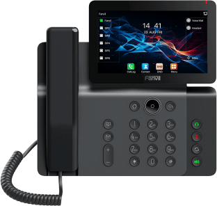 [V66] Teléfono IP Empresarial V66 Prime, Pantalla Táctil Color 7 Pulgadas, Audio HD Opus, Video 1080p, Wi-Fi 6, Bluetooth 5.4, 20 Líneas SIP, 6-Way Conference, PoE, Material Antibacterial
