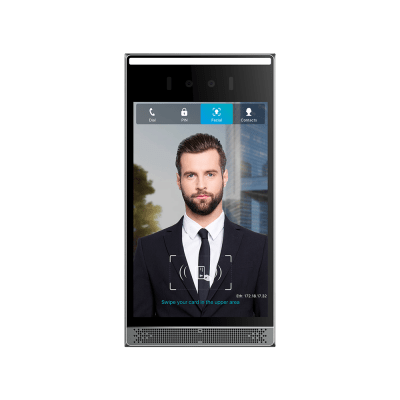 [I68] Videoportero SIP con Reconocimiento Facial / Pantalla Táctil IPS 8" / Cámara 2MP Lente Dual / BLE + Wiegand / Anti-Suplantación / IP66 IK07 / PoE