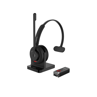 [DH301D] Diadema Inalámbrica / DECT 6.0 + Bluetooth 5.3 / Micrófono Rotable / Audio HD / Cancelación IA / Base de Carga