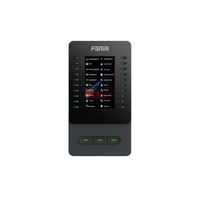 [EM60] Módulo de Expansión EM60 con Pantalla a Color / 4.3 Pulgadas 480x272 / 60 Teclas Programables DSS / USB Tipo-C / Compatible con V65-V66-V66 Pro / Cascada hasta 4 Módulos / Con Soporte Ajustable