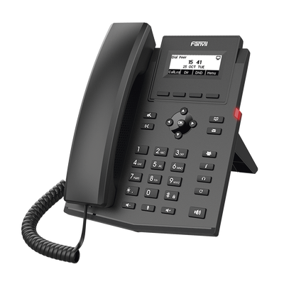 [X301W] Teléfono IP WiFi empresarial para 2 líneas SIP con pantalla LCD, Códec Opus, conferencia de 6 vías.