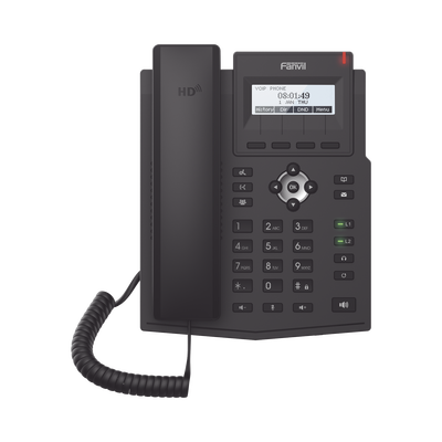 [X1SP] Teléfono IP / 2 Líneas SIP / Pantalla LCD 128x48 / Audio HD G.722 y Opus / Conferencia 3 Vías / PoE 802.3af / OpenVPN / Soporte EHS