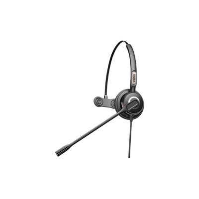 [HT201] Diadema monoaural con tecnología antishock para teléfonos IP FANVIL y Polycom con micrófono de cancelación de ruido, larga durabilidad 