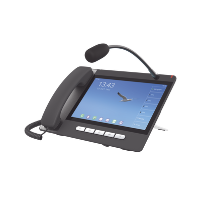 [A32I] Teléfono IP  Android 9.0 Empresarial para 20 líneas SIP, pantalla táctil, Wi-Fi y Bluetooth, PoE, hasta 112 botones DSS, puertos Gigabit, soporta recepción de video.