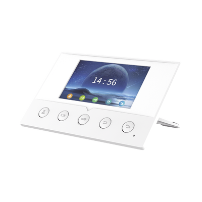 [I51W] Monitor IP/SIP para interior, Wi-Fi, pantalla a color de 4.3", audio de 2 vías, PoE, 8 interfaces de entrada de alarma.