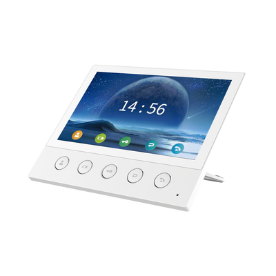 [I53W] Monitor IP/SIP para interior, Wi-Fi, pantalla táctil de 7", audio de 2 vías, PoE, 8 interfaces de entrada de alarma.