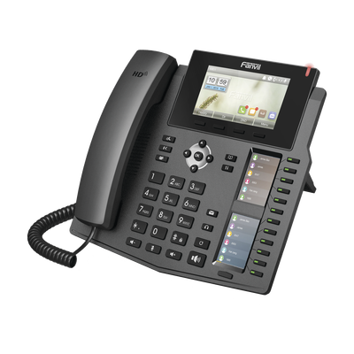 [X6] Teléfono IP empresarial para 20 líneas SIP, Voz HD, 3 Pantallas LCD a Color, 12 teclas BLF, PoE 