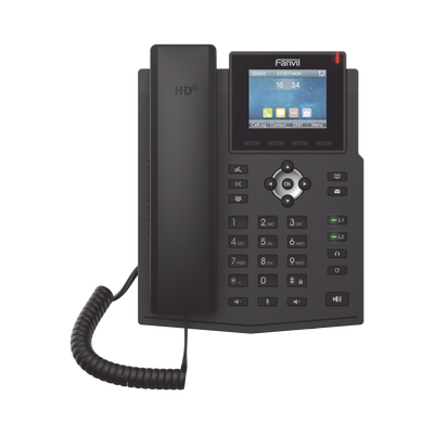 [X3SG] Teléfono IP empresarial para 4 líneas SIP con pantalla LCD de 2.8 pulgadas a color, puertos Gigabit, IPv6, Opus y conferencia de 3 vías, PoE