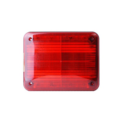 [QL-97-XF-R] Luz de advertencia Quadraflare LED, Flasher Integrado y Mica de color Rojo