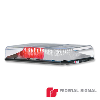 [454-301-CRW] Barra de Luces HIGHLIGHTER LED SOLARIS con Montaje de Permanente (dos colores, domo claro)(Rojo-Claro)